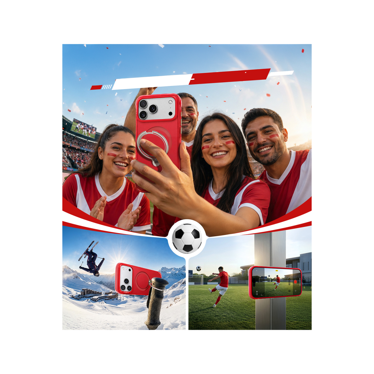 Torras Apple iPhone 17 Pro Max OStand Q3 Air World Cup Serisi Magsafe Kılıf – Türkiye görseli 9