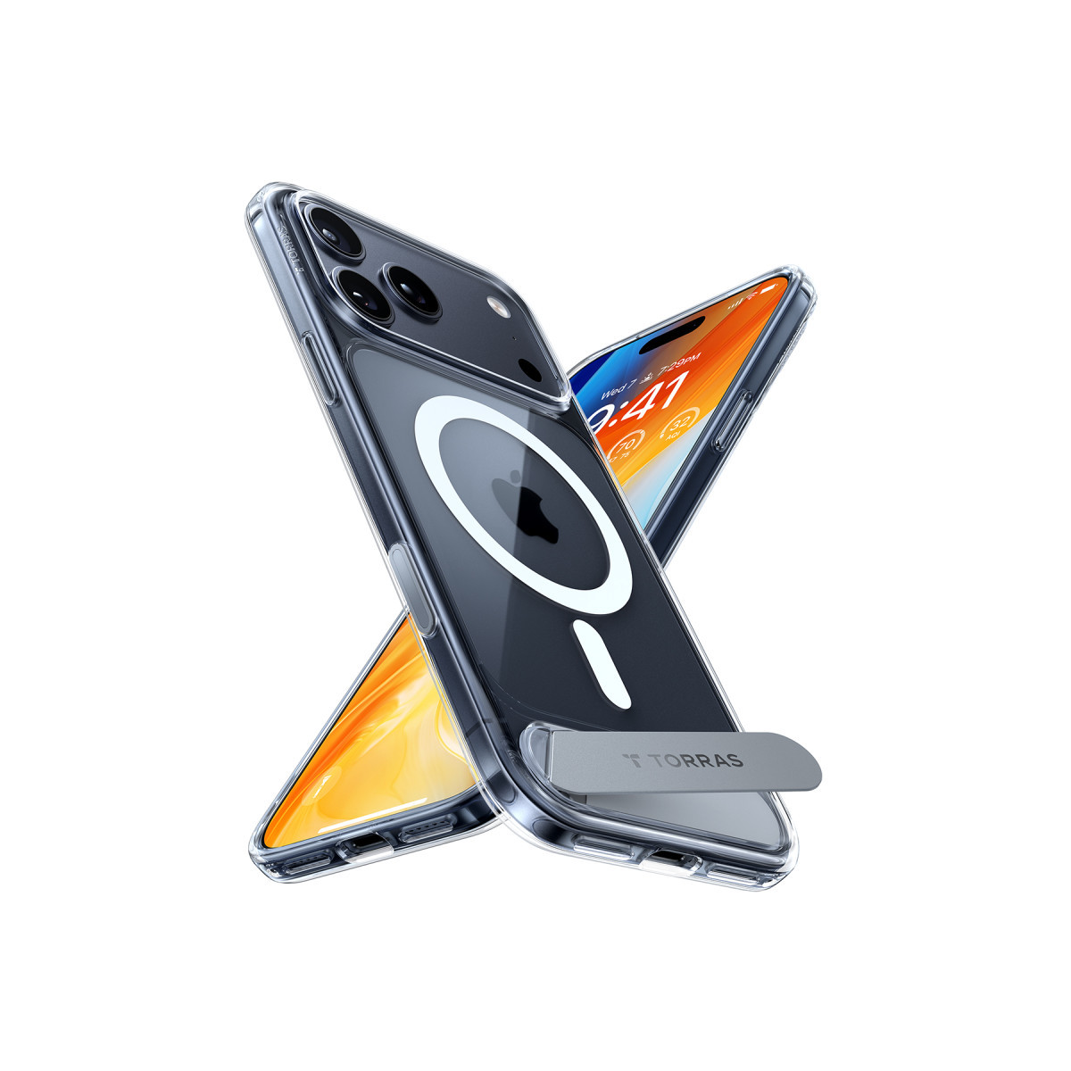 Torras Apple iPhone 17 Pro Max P Stand Serisi Magsafe Kılıf – Şeffaf görseli 2