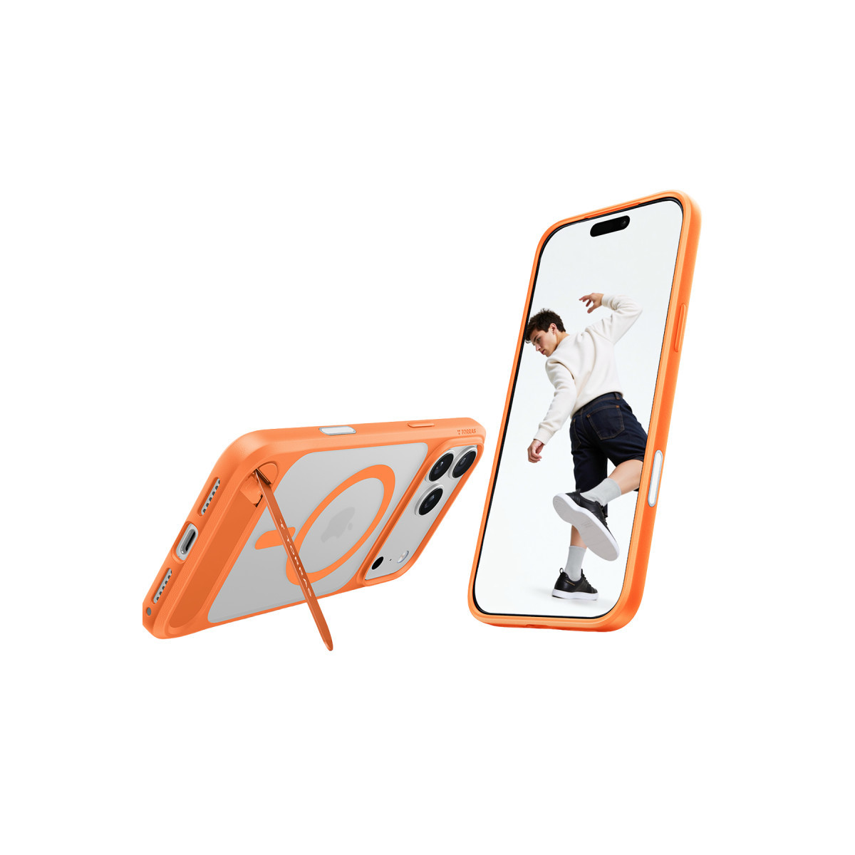 Torras Apple iPhone 17 Pro Max P Stand Serisi Magsafe Kılıf – Turuncu görseli 4