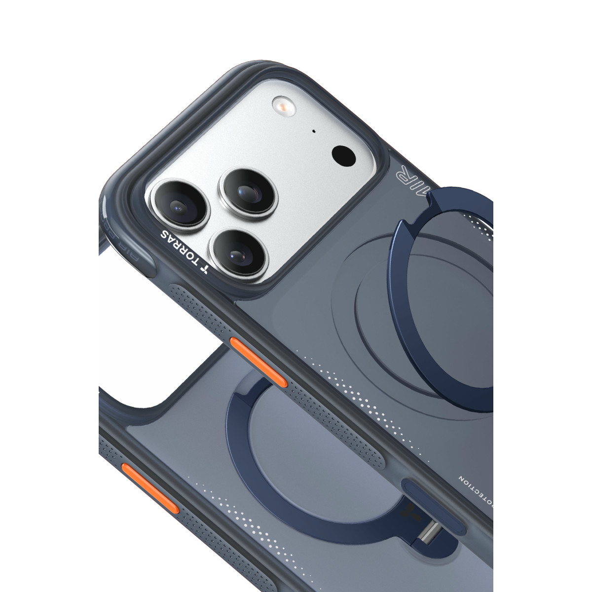 Torras Apple iPhone 17 Pro O Stand Spin Air Serisi Magsafe Kılıf – Lacivert görseli 2