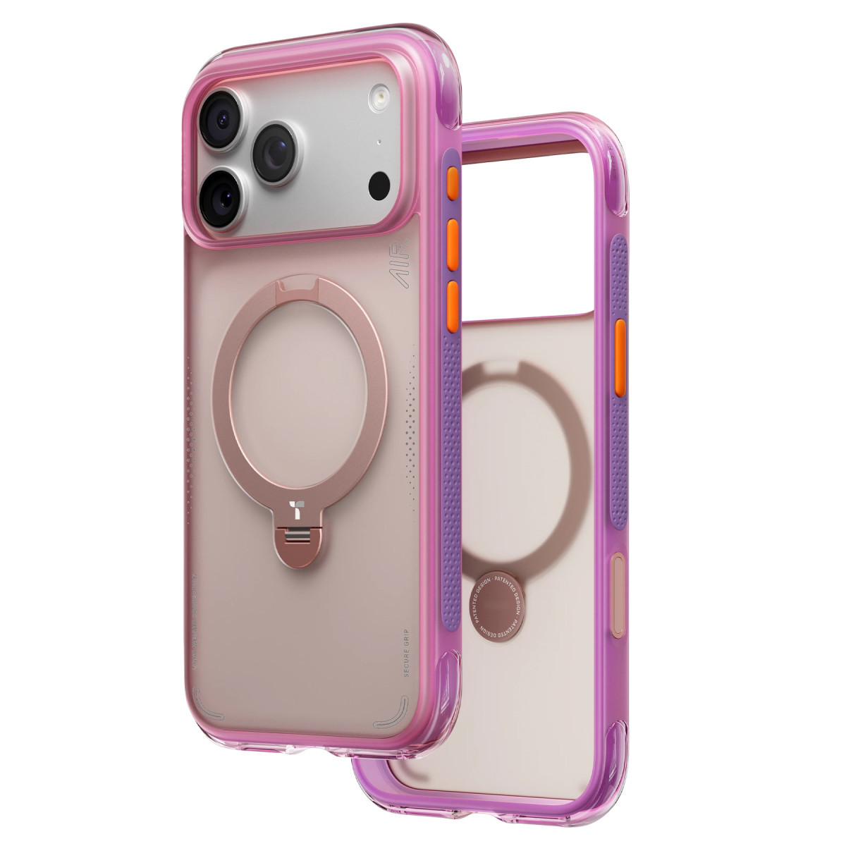 Torras Apple iPhone 17 Pro O Stand Spin Air Serisi Magsafe Kılıf – Pembe görseli 3