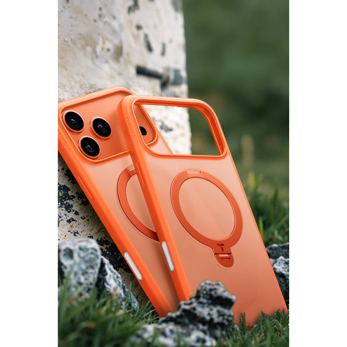 Torras Apple iPhone 17 Pro O Stand Spin Serisi Magsafe Kılıf – Turuncu görseli 4