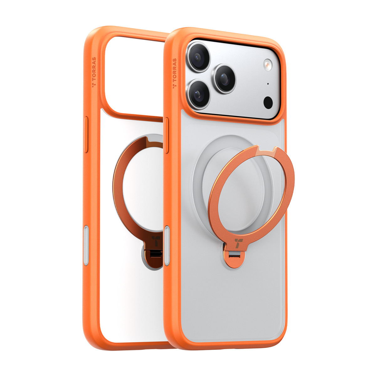 Torras Apple iPhone 17 Pro O Stand Spin Serisi Magsafe Kılıf – Turuncu görseli 1