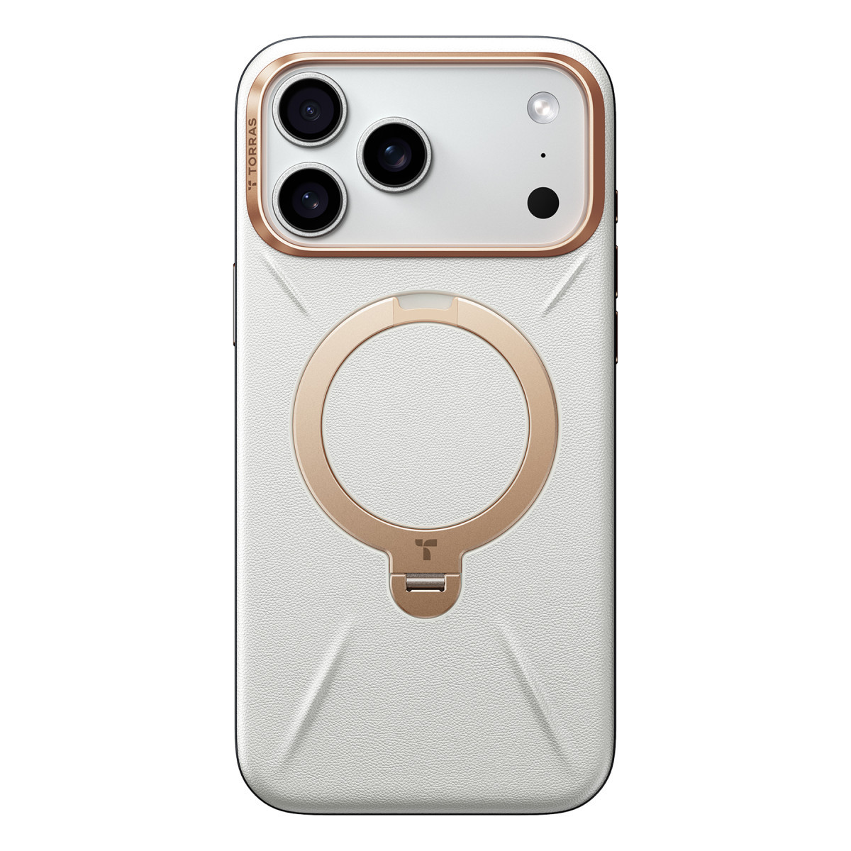 Torras Apple iPhone 17 Pro O Stand Spin VegSkin Serisi Magsafe Kılıf – Gri görseli 2
