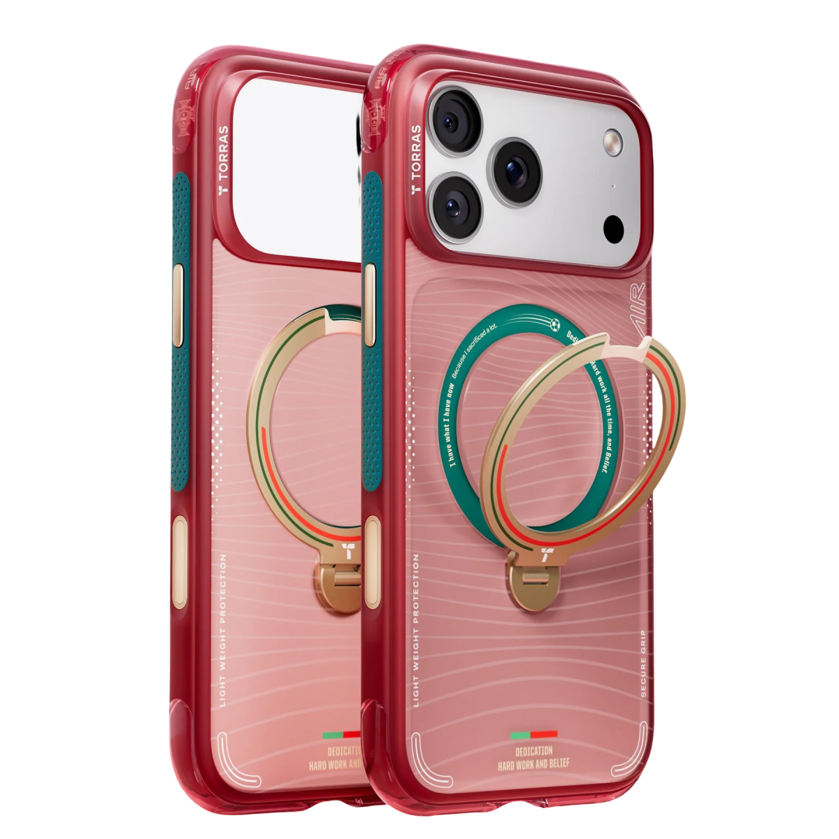 Torras Apple iPhone 17 Pro OStand Q3 Air World Cup Serisi Magsafe Kılıf – Wave of Passion görseli 1