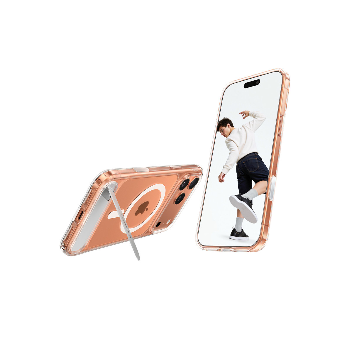 Torras Apple iPhone 17 Pro P Stand Serisi Magsafe Kılıf – Şeffaf görseli 3