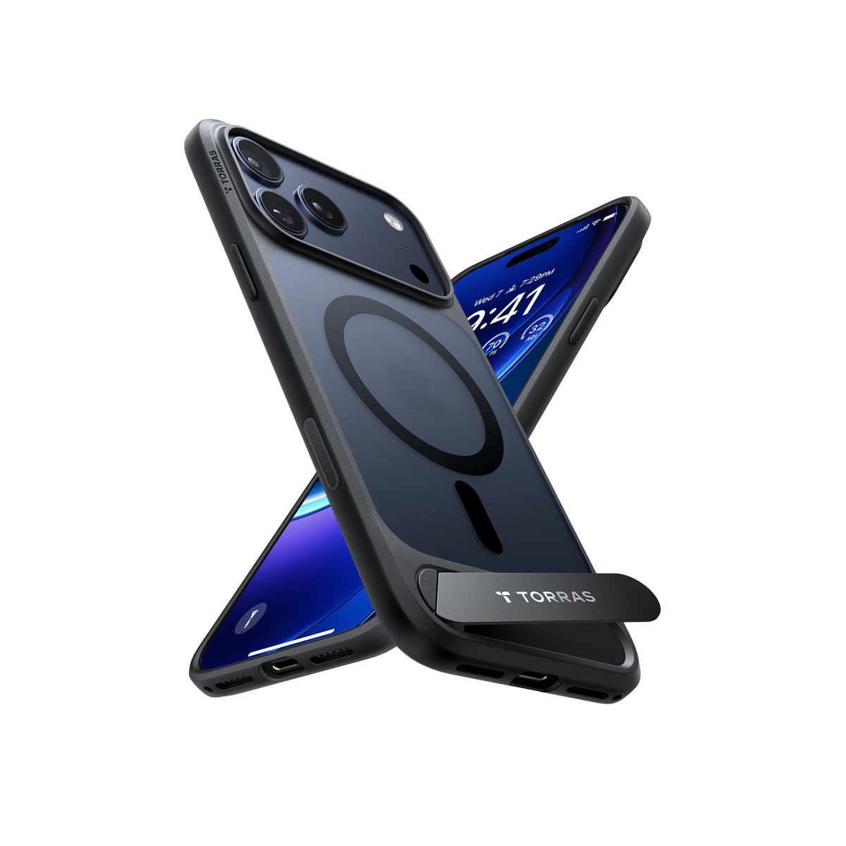Torras Apple iPhone 17 Pro P Stand Serisi Magsafe Kılıf – Siyah görseli 4