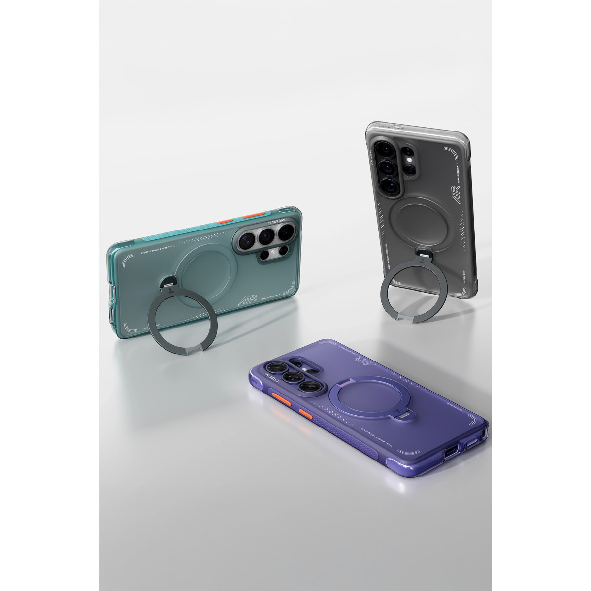 Torras Samsung Galaxy S26 Ultra O Stand Spin Air Serisi Magsafe Kılıf – Derin Mor görseli 6