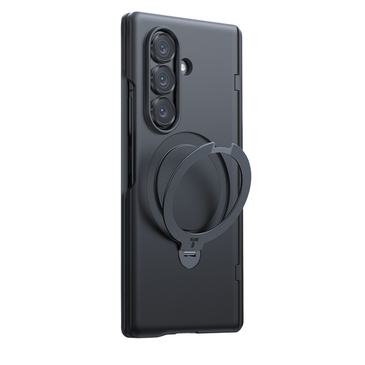 Torras Samsung Galaxy Z Fold 7 2 Adet Ekran Koruyuculu O Stand Spin Serisi Magsafe Kılıf – Siyah görseli 3