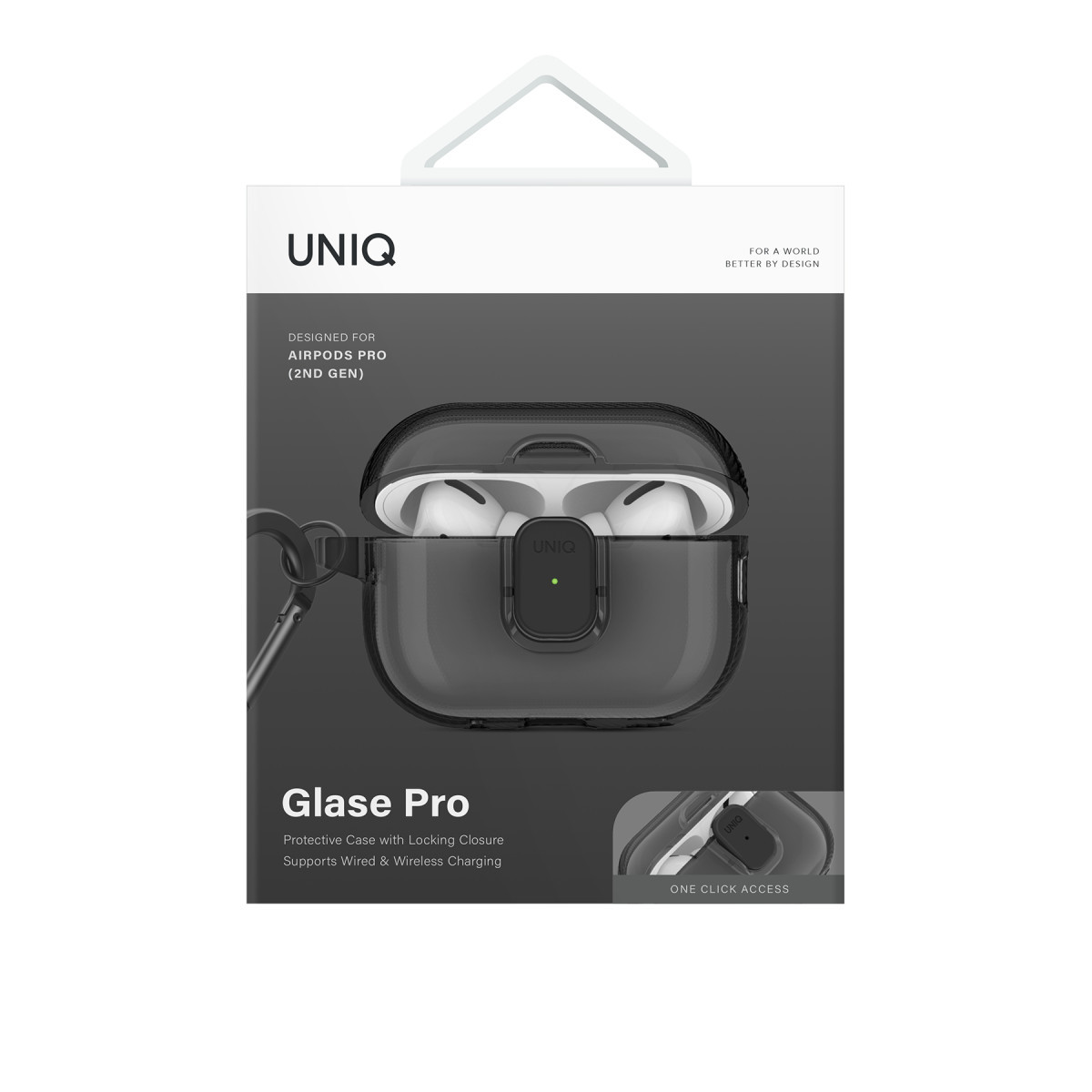 Uniq Apple Airpods Pro 3 (3.nesil) Glase Pro Kilitli Kılıf – Yeşil görseli 3