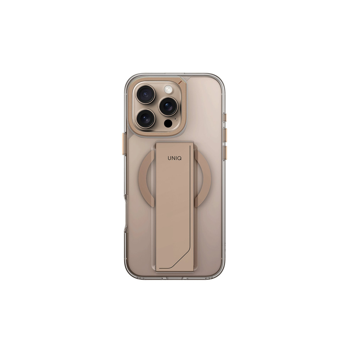 Uniq Apple iPhone 16 Pro Heldro Max Magsafe Standlı Kapak – Gold görseli 2
