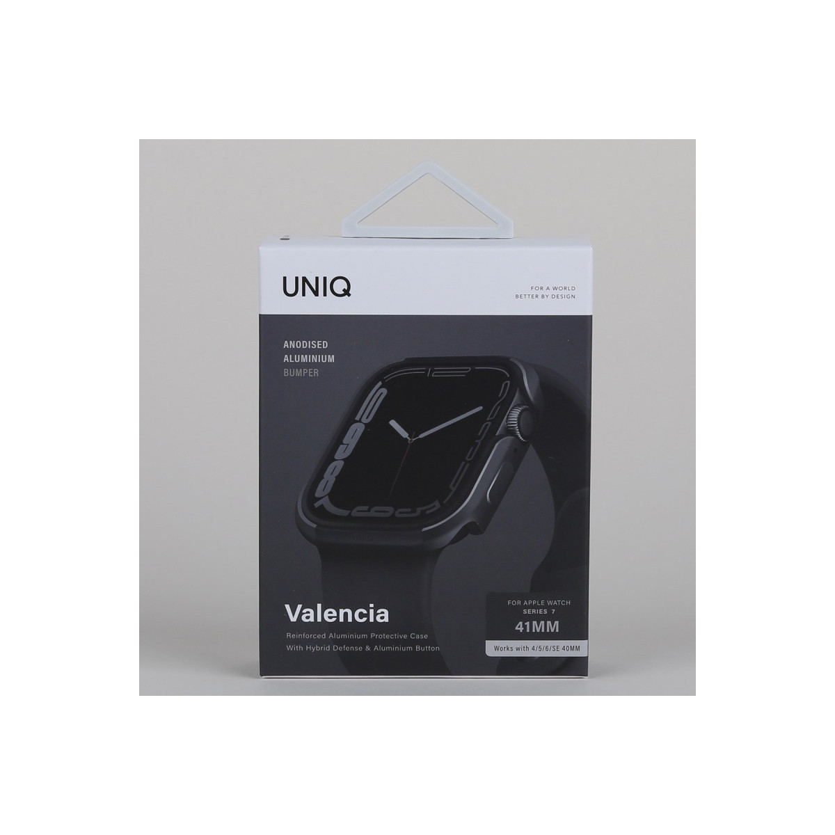 Uniq Apple Watch 46mm Valencia Saat Kasa Koruyucu – Siyah görseli 4