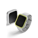 Uniq Apple Watch 45mm Moduo Camlı Kasa Ekran Koruyucu - Sarı-Beyaz - Görsel 3