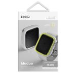 Uniq Apple Watch 45mm Moduo Camlı Kasa Ekran Koruyucu - Sarı-Beyaz - Görsel 4