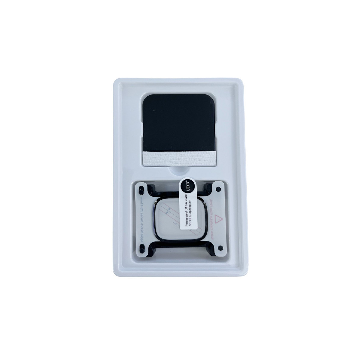 URR Apple Watch 44mm 2in1 PMMA Nano Ekran Koruyucu – Siyah görseli 3
