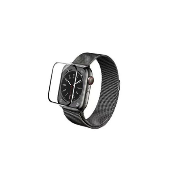 URR Apple Watch 45mm 2in1 PMMA Nano Ekran Koruyucu - Siyah