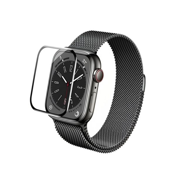 URR Apple Watch 46mm 2in1 PMMA Nano Ekran Koruyucu - Siyah
