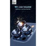 URR Apple iPhone 14 Pro Max Sapphire PVDSS Kamera Lens Koruyucu - Gümüş - Görsel 3