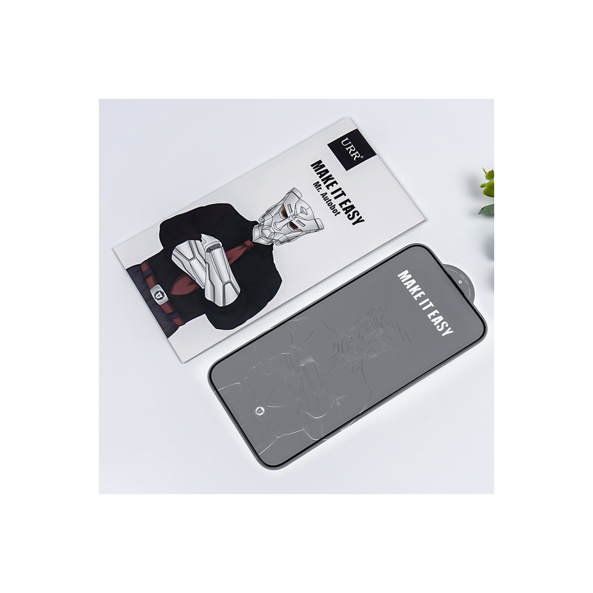 URR Apple iPhone 15 Pro 2.5D Antistatik Silkscreen Cam Ekran Koruyucu – Siyah görseli 6