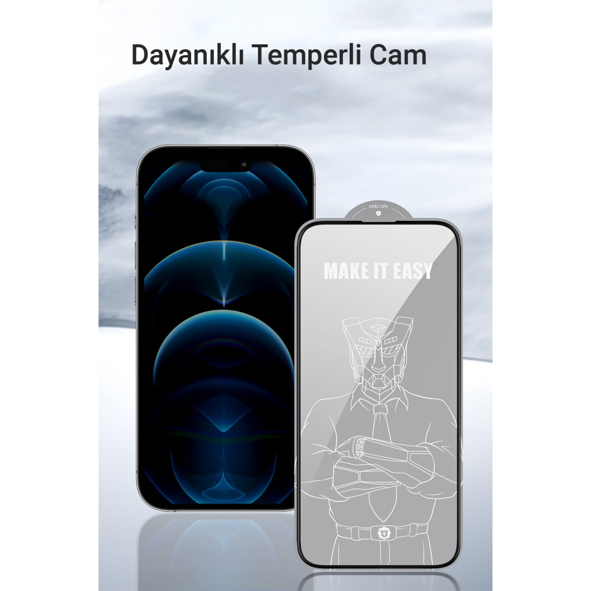 URR Apple iPhone 15 Pro 2.5D Antistatik Silkscreen Cam Ekran Koruyucu – Siyah görseli 7