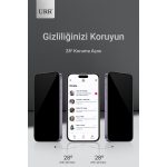 URR Apple iPhone 15 Pro 3D Privacy Resin Edge Cam Ekran Koruyucu - Siyah - Görsel 3