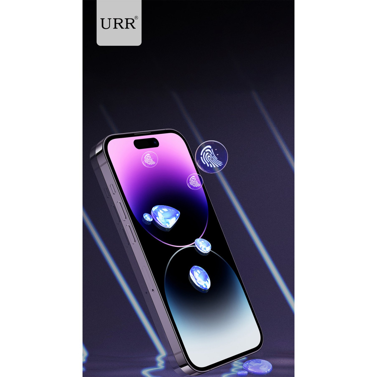 URR Apple iPhone 15 Pro Lazer Antidust Cam Ekran Koruyucu – Siyah görseli 3