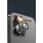 URR Apple iPhone 15 Pro Max 3D PVD Dioxide Kamera Lens Koruyucu - Siyah - Görsel 2