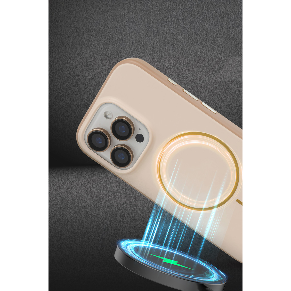 URR Apple iPhone 16 Pro Lamda Matte iBeats Magsafe Kapak – Siyah görseli 6