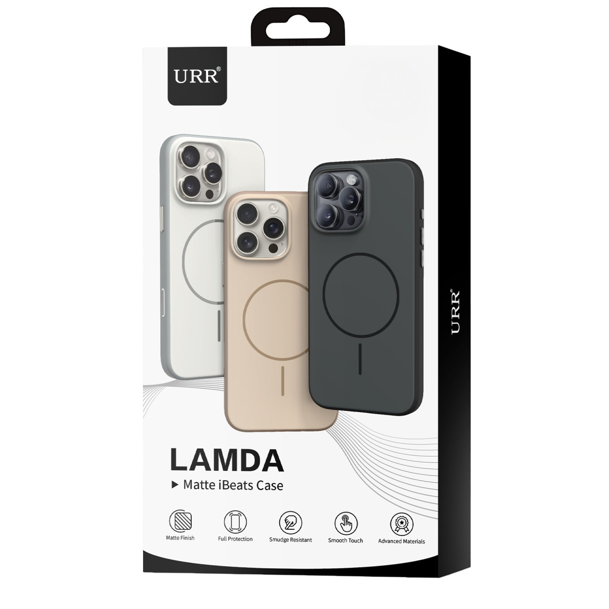 URR Apple iPhone 16 Pro Lamda Matte iBeats Magsafe Kapak – Siyah görseli 8