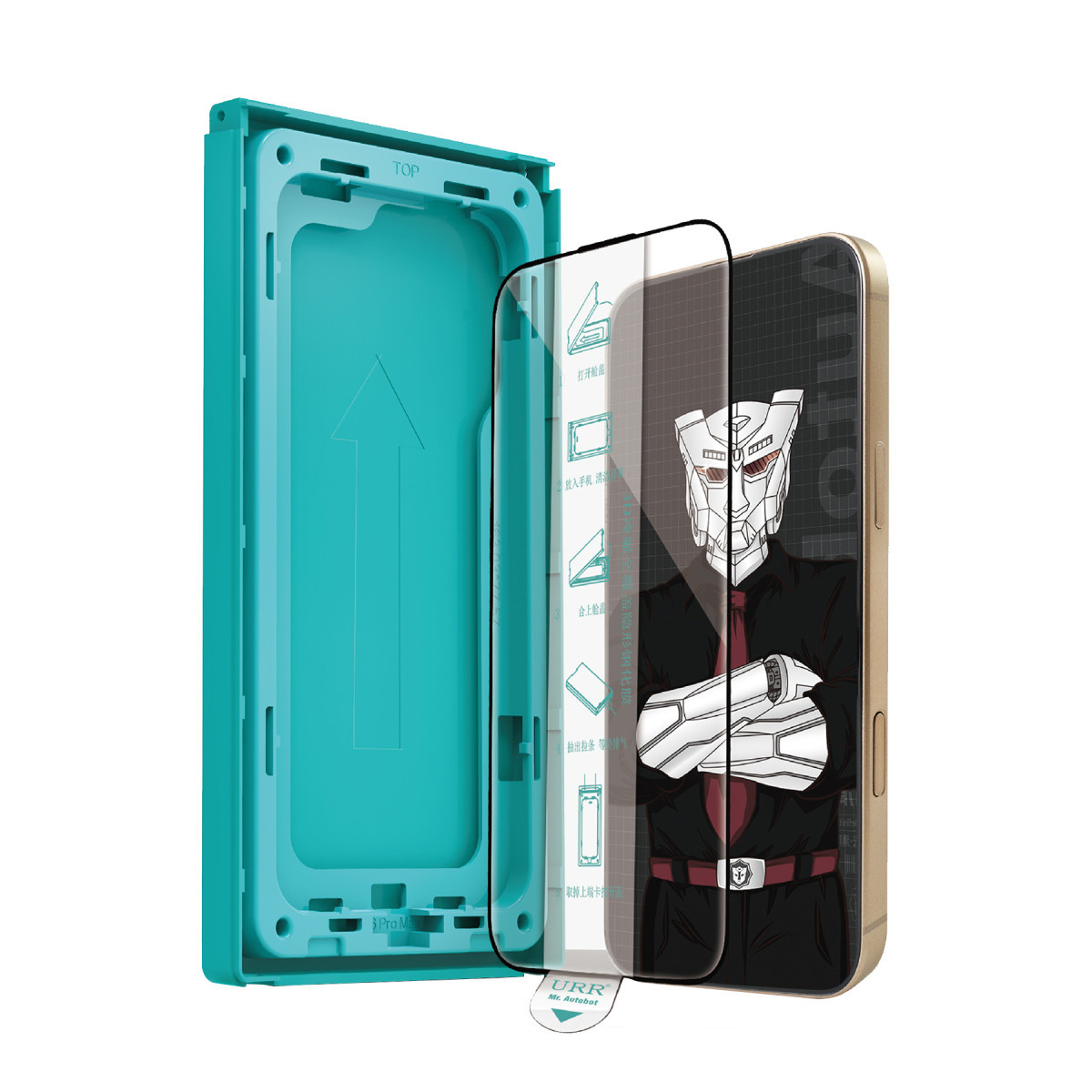 URR Apple iPhone 16 Pro Max AutoFit 3D WideScreen Cam Ekran Koruyucu - Siyah