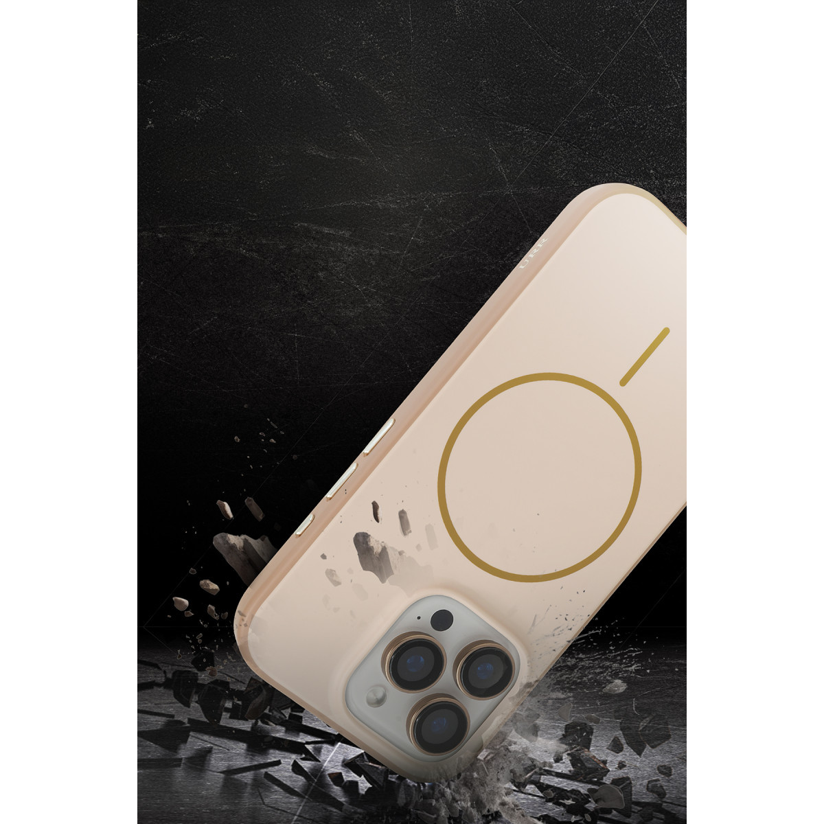 URR Apple iPhone 16 Pro Max Lamda Matte iBeats Magsafe Kapak – Siyah görseli 5