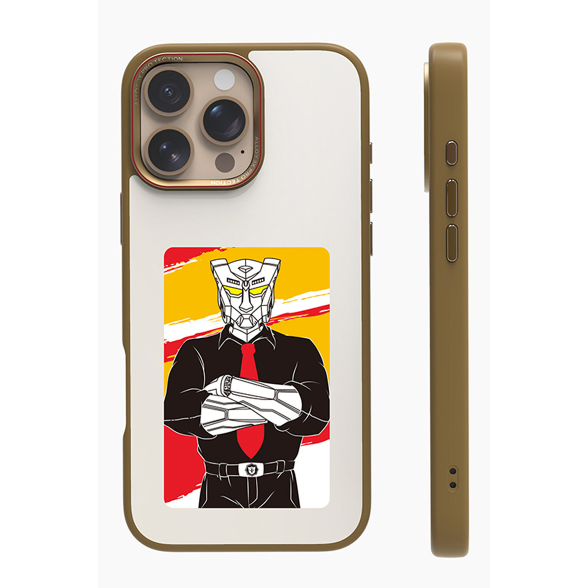 URR Apple iPhone 16 Pro Max NFC Smart Case Akıllı Kapak – Gold görseli 2