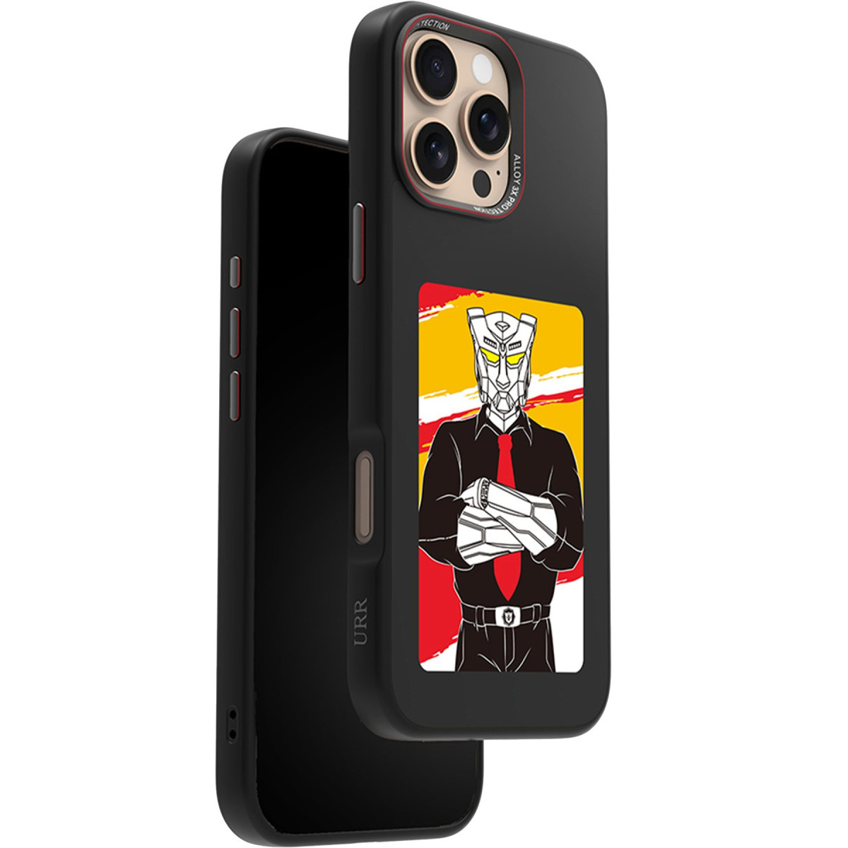 URR Apple iPhone 16 Pro Max NFC Smart Case Akıllı Kapak – Siyah görseli 1
