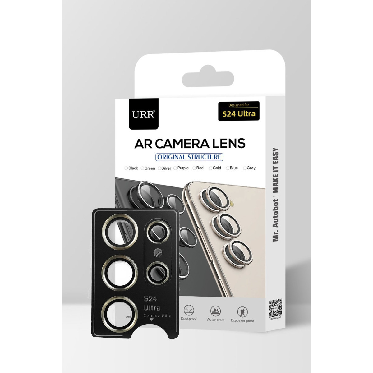 URR Samsung Galaxy S24 Ultra AR Kamera Lens Koruyucu – Gold görseli 1