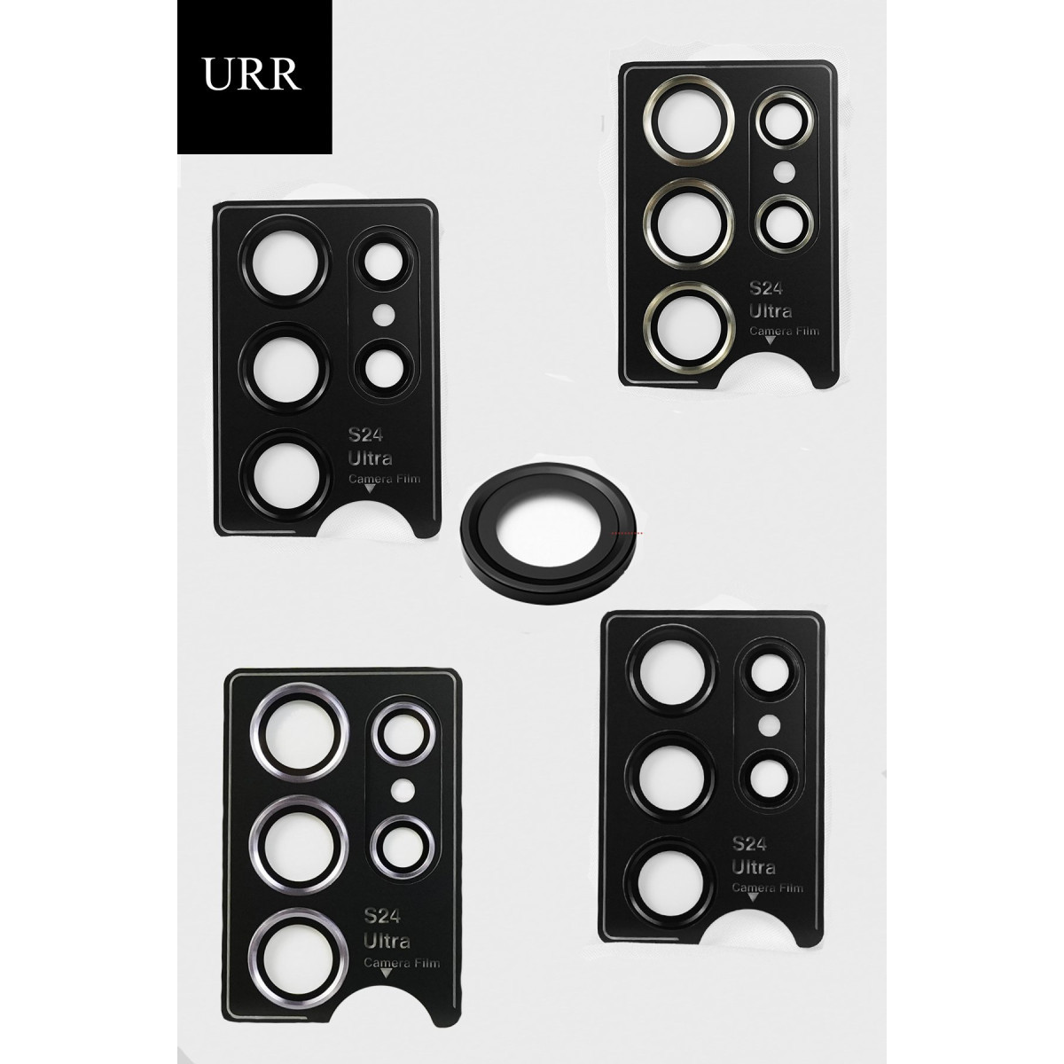 URR Samsung Galaxy S24 Ultra AR Kamera Lens Koruyucu – Siyah görseli 3