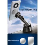 Yesido C160 360 Derece Ayarlanabilir Vantuzlu Manyetik Magsafe Araç Tutucu - Siyah - Görsel 6