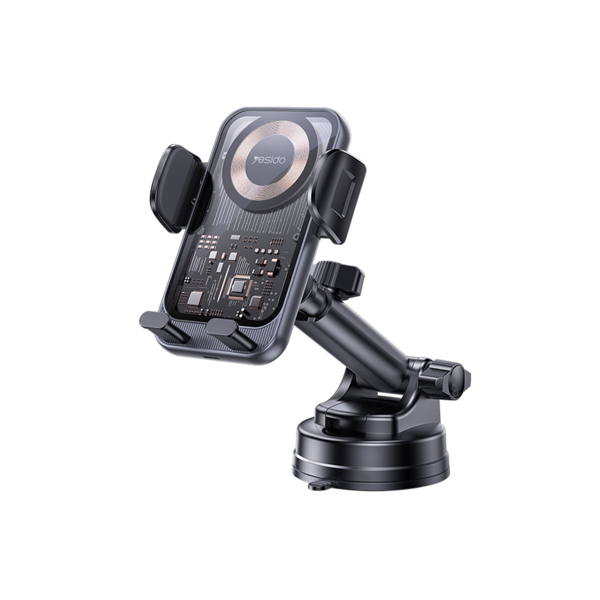 yesido-c307-yapiskanli-360-derece-ayarlanabilir-cam-yuzeyli-15w-kablosuz-sarjli-magsafe-arac-tutucu-siyah-web Yesido C307 Yapışkanlı 360 Derece Ayarlanabilir Cam Yüzeyli 15W Kablosuz Şarjlı Magsafe Araç Tutucu - Siyah - Görsel 1