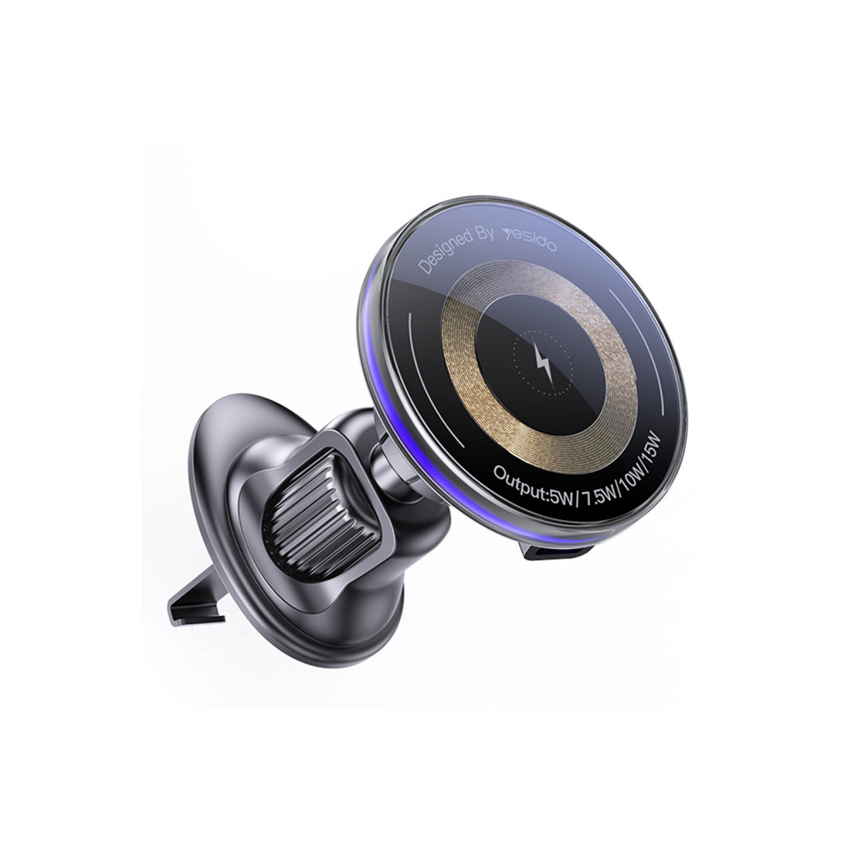 yesido-c308-izgara-klipsli-cam-yuzeyli-15w-kablosuz-sarjli-magsafe-arac-tutucu-siyah-web Yesido C308 Izgara Klipsli Cam Yüzeyli 15W Kablosuz Şarjlı Magsafe Araç Tutucu - Siyah - Görsel 1