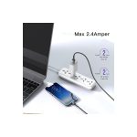 Yesido CA74 1.2M 2.4A Hasırlı Usb to Type-C Hızlı Şarj Kablosu - Siyah - Görsel 2