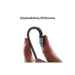 Yesido CA74 1.2M 2.4A Hasırlı Usb to Type-C Hızlı Şarj Kablosu - Siyah - Görsel 8