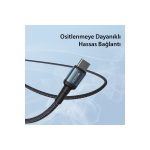 Yesido CA78 1.2M 60W Hasırlı Type-C to Type-C PD Hızlı Şarj Kablosu - Siyah - Görsel 6