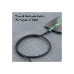 Yesido CA78 1.2M 60W Hasırlı Type-C to Type-C PD Hızlı Şarj Kablosu - Siyah - Görsel 8