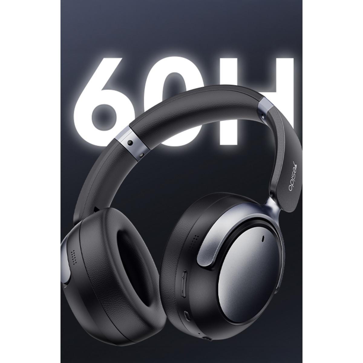 Yesido EP07 BT 5.3 Hibrit Aktif Gürültü Engelleyici Özellikli Kafaüstü Bluetooth Kulaklık – Siyah görseli 3
