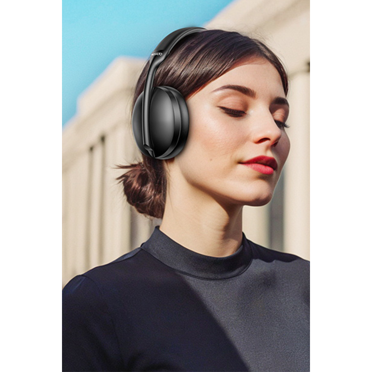 Yesido EP08 BT 5.3 Aktif Gürültü Engelleyici Özellikli Kafaüstü Bluetooth Kulaklık – Siyah görseli 2