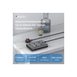 Yesido MC08 10in1 6 Adet Usb ve 4 Adet Priz Dönüştürücü 1.8M - Siyah - Görsel 4