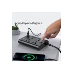 Yesido MC08 10in1 6 Adet Usb ve 4 Adet Priz Dönüştürücü 1.8M - Siyah - Görsel 8