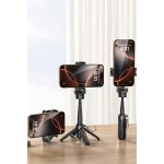 Yesido SF29 Ayarlanabilir BT 5.2 Tripod Özellikli Mini Selfie Çubuğu - Siyah - Görsel 2