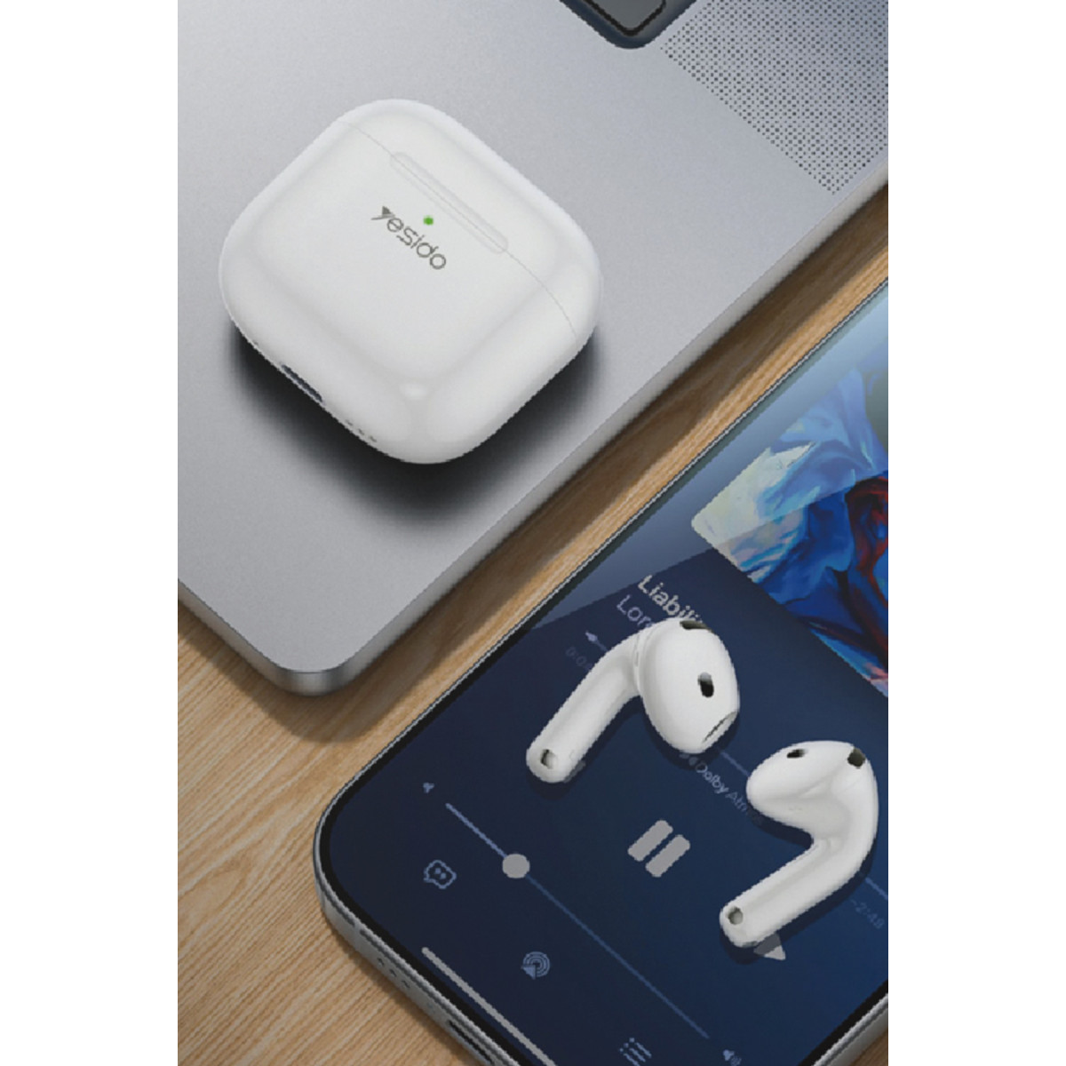 Yesido TWS31 BT 5.4 Kablosuz Airpods Kulaklık – Beyaz görseli 2