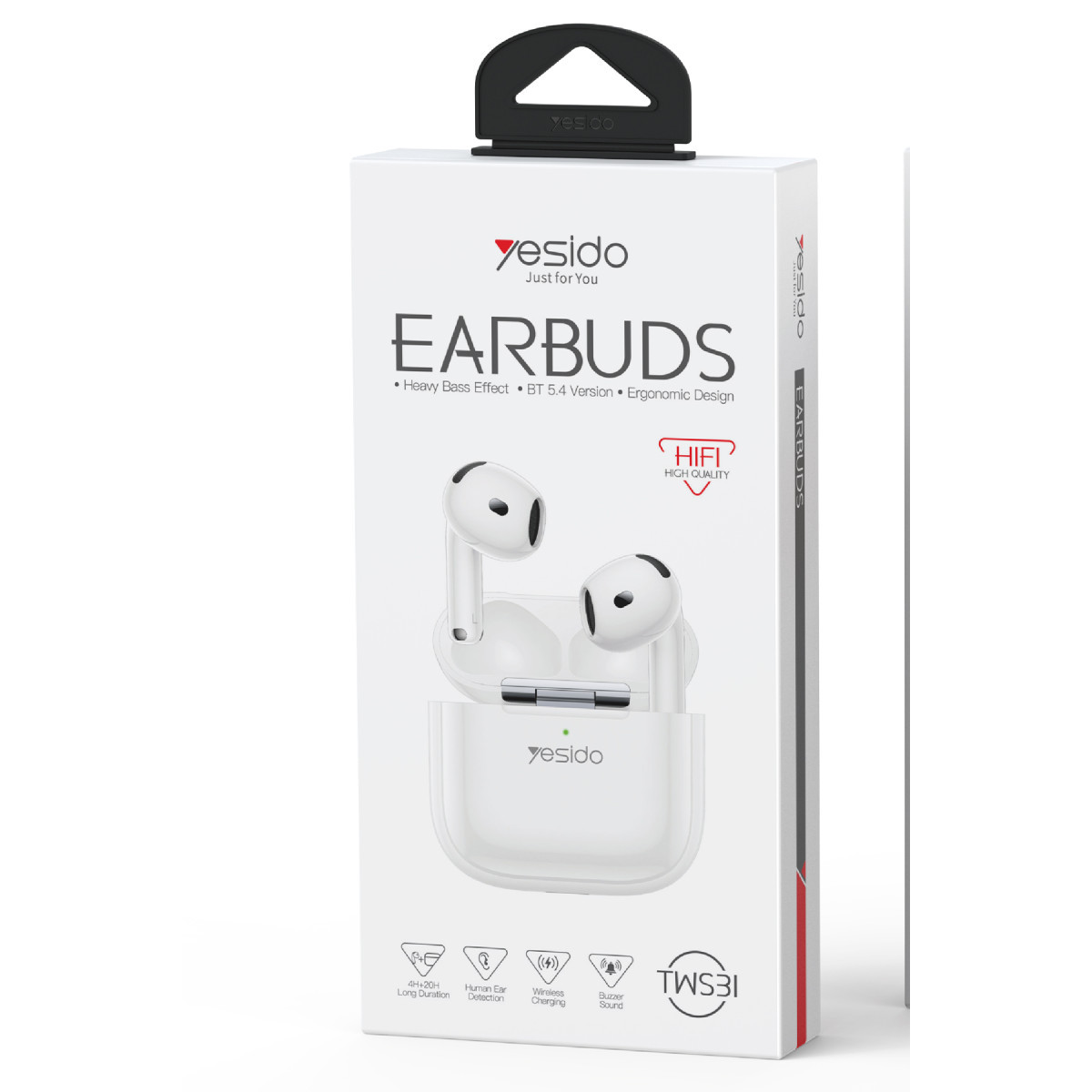 Yesido TWS31 BT 5.4 Kablosuz Airpods Kulaklık – Beyaz görseli 3