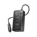 Yesido VC07 200W AC 220V Çıkışlı PD Destekli 4 Portlu Araç İçi Güç Dönüştürücü - Siyah